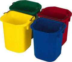 Rubbermaid - 5 Qt, 215.9mm High, Plastic Rectangular Green Single Pail - Handle Included, 190.5mm Top Length x 234.95mm Top Width - Exact Tool & Supply