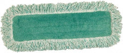 Rubbermaid - 508mm Long x 8" Wide Microfiber Dust Mop Head - Green, Fringed Head - Exact Tool & Supply