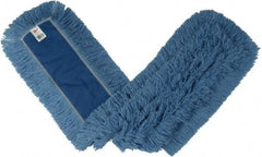 Rubbermaid - 48" Long x 5" Wide Cotton/Synthetic Dust Mop Head - Envelope Connection, Blue, Cut-End Head, Launderable - Exact Tool & Supply
