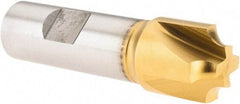 Melin Tool - 3/16" Radius, 7/8" Mill Diam, 4 Flute Cobalt Corner Rounding End Mill - Single End, TiN Finish, 1/2" Tip Diam, 3-1/8" OAL, 7/8" Shank Diam - Exact Tool & Supply