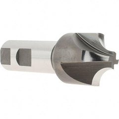 Melin Tool - 1/2" Radius, 1-1/2" Mill Diam, 4 Flute High Speed Steel Corner Rounding End Mill - Single End, Uncoated, 1/2" Tip Diam, 4-1/8" OAL, 1-1/2" Shank Diam - Exact Tool & Supply