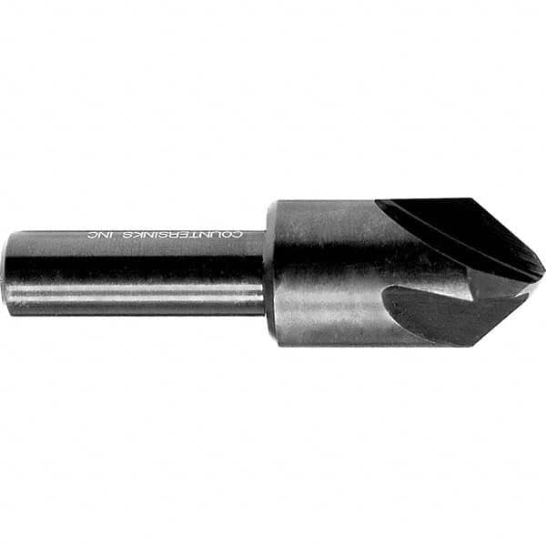 Melin Tool - 5/8" Head Diam, 3/8" Shank Diam, 4 Flute 100° High Speed Steel Countersink - Exact Tool & Supply
