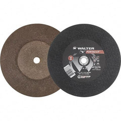 WALTER Surface Technologies - 12" 24 Grit Aluminum Oxide Cutoff Wheel - 1/8" Thick, 7/8" Arbor, 6,300 Max RPM, Use with Electric & Gas Powered Saws - Exact Tool & Supply