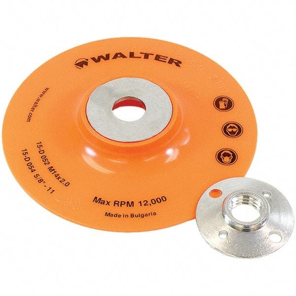 WALTER Surface Technologies - 5" Diam Disc Backing Pad - 12,200 RPM - Exact Tool & Supply
