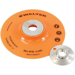 WALTER Surface Technologies - 5" Diam Disc Backing Pad - 12,200 RPM - Exact Tool & Supply