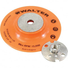 WALTER Surface Technologies - 4" Diam Disc Backing Pad - 15,000 RPM - Exact Tool & Supply