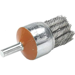 WALTER Surface Technologies - 1-1/8" Brush Diam, Knotted, End Brush - 1/4" Diam Shank, 20,000 Max RPM - Exact Tool & Supply