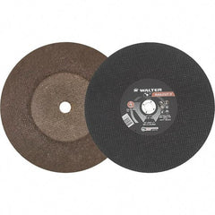 WALTER Surface Technologies - 16" 24 Grit Aluminum Oxide Cutoff Wheel - 5/32" Thick, 1" Arbor, 4,700 Max RPM, Use with Electric & Gas Powered Saws - Exact Tool & Supply
