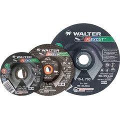 WALTER Surface Technologies - 3" Diam x 3/8" Hole, 36 Grit Surface Grinding Wheel - Aluminum Oxide/Silicon Carbide Blend, Resinoid Bond - Exact Tool & Supply