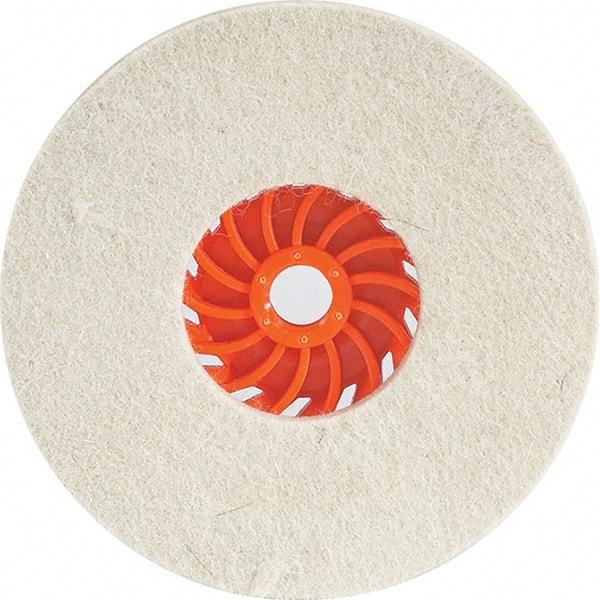 WALTER Surface Technologies - 5" Diam x 1/2" Thick Unmounted Buffing Wheel - Felt Cup Disc, 5/8-11 Arbor Hole, Hard Density - Exact Tool & Supply