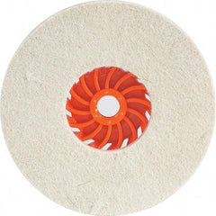 WALTER Surface Technologies - 5" Diam x 1/2" Thick Unmounted Buffing Wheel - Felt Cup Disc, 5/8-11 Arbor Hole, Hard Density - Exact Tool & Supply