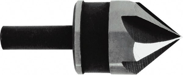 Irwin - 3/4" Head Diam, 1/4" Shank Diam, 5 Flute 82° High Speed Steel Countersink - Exact Tool & Supply