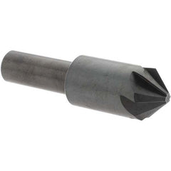 Melin Tool - 3/4" Head Diam, 1/2" Shank Diam, 6 Flute 90° High Speed Steel Countersink - Exact Tool & Supply