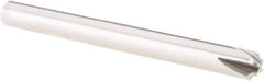 Melin Tool - 1/32" Radius, 4 Flute Solid Carbide Corner Rounding End Mill - Single End, Uncoated, 1/8" Tip Diam, 2" OAL, 3/16" Shank Diam - Exact Tool & Supply