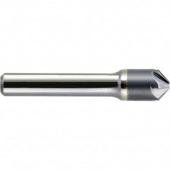 Melin Tool - 1/2" Head Diam, 3/8" Shank Diam, 6 Flute 120° Solid Carbide Countersink - Exact Tool & Supply