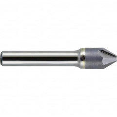 Melin Tool - 1/8" Head Diam, 1/8" Shank Diam, 4 Flute 100° Carbide-Tipped Countersink - Exact Tool & Supply