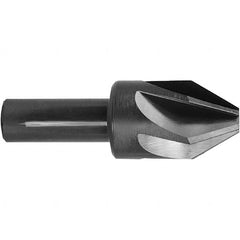 Melin Tool - 1/4" Head Diam, 1/4" Shank Diam, 6 Flute 100° High Speed Steel Countersink - Exact Tool & Supply