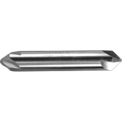 3/4″ Head Diam, 3/4″ Shank Diam, 4 Flute 100° High Speed Steel Countersink Bright Finish, 4″ OAL, Double End, Straight Shank, Right Hand Cut