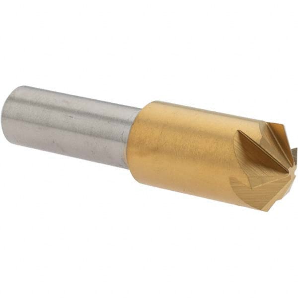 Melin Tool - 1/2" Head Diam, 3/8" Shank Diam, 6 Flute 120° Cobalt Countersink - Exact Tool & Supply