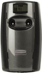 Rubbermaid - 0.63 Cu Ft Coverage, Black Metered Aerosol Dispenser - Exact Tool & Supply