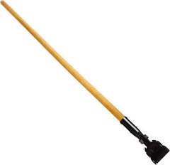 Rubbermaid - 60" Swivel Hardwood Snap-On Mop Handle - Plastic Connector, Use with Dust Mops - Exact Tool & Supply