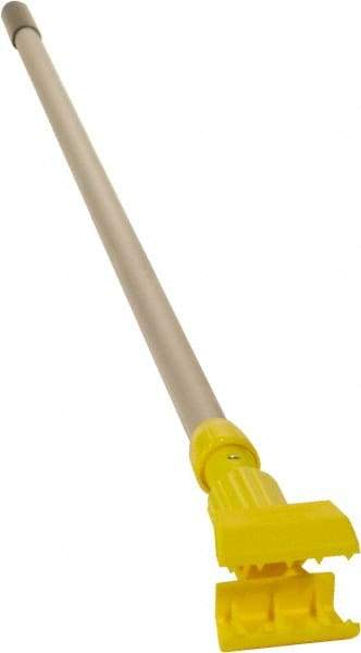 Rubbermaid - 54" Standard Aluminum Clamp Jaw Mop Handle - 5" Mop Head Band, Plastic Connector, Use with Wet Mops - Exact Tool & Supply