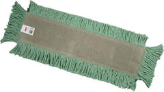 Rubbermaid - 24" Long x 5" Wide Cotton/Synthetic Dust Mop Head - Envelope Connection, Green, Cut-End Head - Exact Tool & Supply
