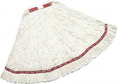 Rubbermaid - 1" Red Head Band, Large Blended Fiber Loop End Mop Head - 4 Ply, Side Loading Connection - Exact Tool & Supply
