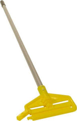 Rubbermaid - 60" Standard Aluminum Clamp Jaw Mop Handle - 1" Mop Head Band, Plastic Connector, Use with Wet Mops - Exact Tool & Supply