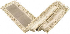 Rubbermaid - 60" Long x 5" Wide Cotton/Synthetic Dust Mop Head - Envelope Connection, White, Cut-End Head - Exact Tool & Supply