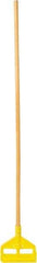Rubbermaid - 54" Standard Hardwood Clamp Jaw Mop Handle - 1" Mop Head Band, Plastic Connector, Use with Wet Mops - Exact Tool & Supply