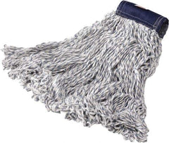 Rubbermaid - Blue Head Band, Large Blended Fiber Loop End Mop Pad - Quick Change Connection - Exact Tool & Supply