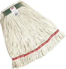 Rubbermaid - Green Head Band, Medium Blended Fiber Loop End Mop Head - 4 Ply, Screw On Connection - Exact Tool & Supply