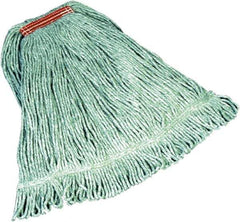Rubbermaid - 5" Red Head Band, Large Blended Fiber Loop End Mop Head - 4 Ply, Side Loading Connection - Exact Tool & Supply