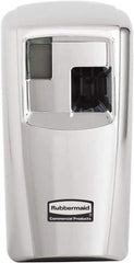Rubbermaid - 0.012 Cu Ft Coverage, Chrome Metered Aerosol Dispenser - C Battery Required - Exact Tool & Supply