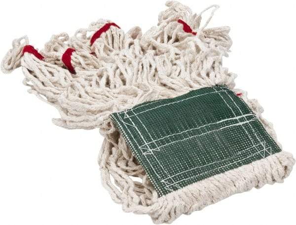 Rubbermaid - 1-1/4" Blue Head Band, Medium Blended Fiber Loop End Mop Head - 4 Ply, Clamp Jaw Connection, Use for General Purpose - Exact Tool & Supply