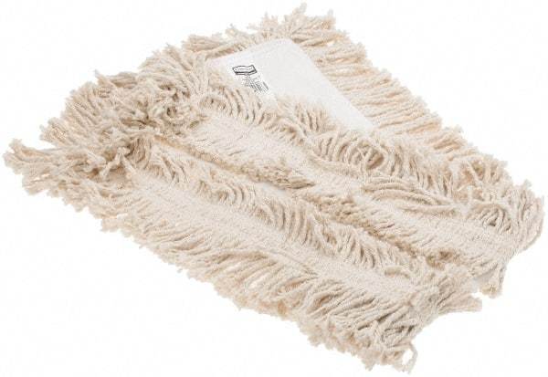 Rubbermaid - 36" Long x 5" Wide Cotton Dust Mop Head - Envelope Connection, White, Cut-End Head - Exact Tool & Supply