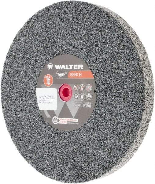 WALTER Surface Technologies - 24 Grit Aluminum Oxide Bench & Pedestal Grinding Wheel - 10" Diam x 1" Hole x 1" Thick, 2500 Max RPM, Coarse Grade, Vitrified Bond - Exact Tool & Supply