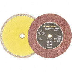 WALTER Surface Technologies - 60 Grit, 6" Disc Diam, Aluminum Oxide Flap Disc - 8,600 Max RPM, Fiber Backing, Hook & Loop Attaching System, Coated - Exact Tool & Supply