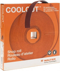 WALTER Surface Technologies - 1" x 50 Yd 180 Grit Aluminum Oxide Cloth Roll - J Weighted Backing - Exact Tool & Supply