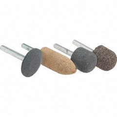 WALTER Surface Technologies - 1" Head Diam, A21, Ball Nose End, Ceramic Mounted Point - Brown, Fine Grade, 34,500 RPM - Exact Tool & Supply