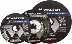 WALTER Surface Technologies - 9" 46 Grit Aluminum Oxide/Silicon Carbide Blend Cutoff Wheel - 5/64" Thick, 7/8" Arbor, 6,600 Max RPM, Use with Angle Grinders - Exact Tool & Supply
