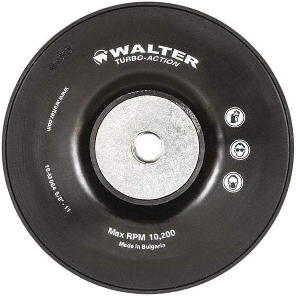 WALTER Surface Technologies - 6" Diam Disc Backing Turbo Backing Pad - 10,200 RPM - Exact Tool & Supply