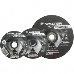WALTER Surface Technologies - 24 Grit, 7" Wheel Diam, 1/4" Wheel Thickness, Type 27 Depressed Center Wheel - Aluminum Oxide, Resinoid Bond, 8,600 Max RPM - Exact Tool & Supply
