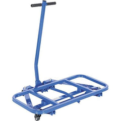 Vestil - 600 Lb Capacity 33" OAH Desk Mover - Removable Handle, Steel, Swivel Caster Wheels - Exact Tool & Supply