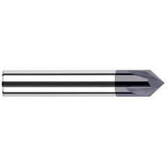Harvey Tool - 3/16" Diam 82°/98° 2-Flute Single End Solid Carbide Chamfer Mill - Exact Tool & Supply