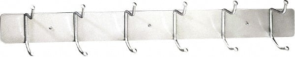 Sandusky Atlantic - 6 Hooks, 36" Long x 3.6" Deep, Steel Utility Hook Strips - Exact Tool & Supply