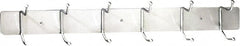 Sandusky Atlantic - 6 Hooks, 36" Long x 3.6" Deep, Steel Utility Hook Strips - Exact Tool & Supply