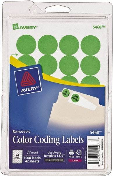 AVERY - Blank Shipping Label - 3/4" High x 3/4" Wide - Exact Tool & Supply