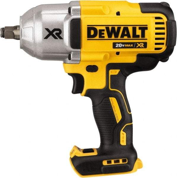 DeWALT - 1/2" Drive 20 Volt Mid-Handle Cordless Impact Wrench & Ratchet - 1,900 RPM, 0 to 2,400 BPM, 700 Ft/Lb Torque, Lithium-Ion Batteries Not Included - Exact Tool & Supply